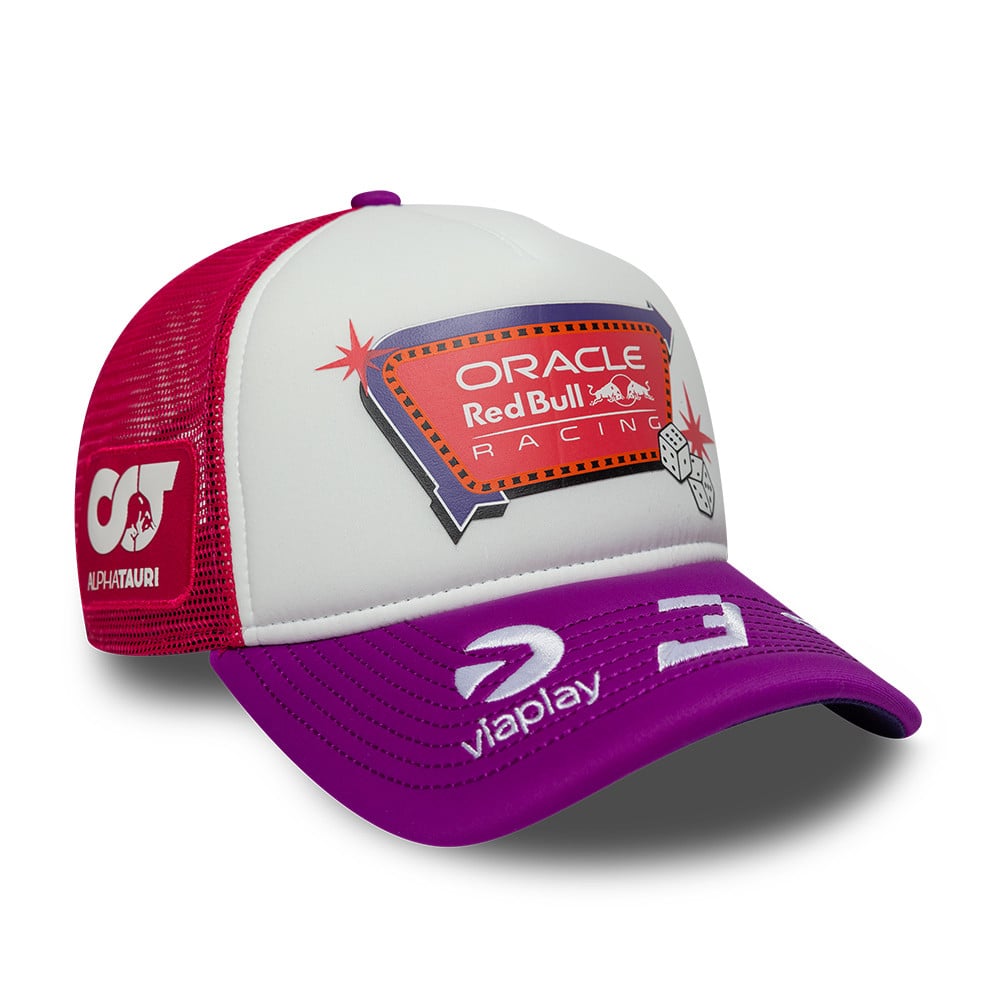 Casquette trucker ajustable New Era rose Red Bull Racing Las Vegas Grand Prix 9FORTY pour homme