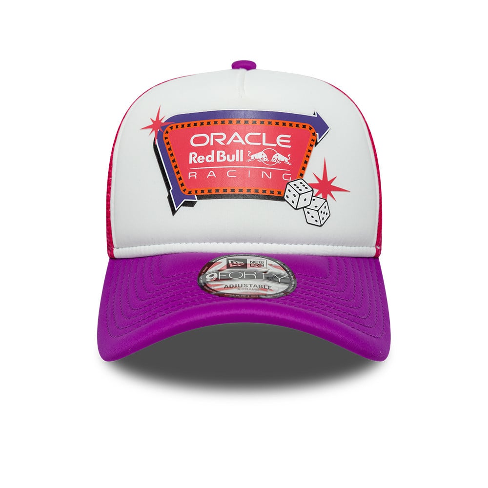 Casquette trucker ajustable New Era blanche Red Bull Racing Las Vegas Grand Prix 9 FORTY pour homme