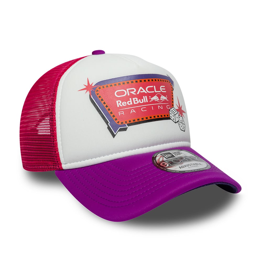 Casquette trucker ajustable New Era blanche Red Bull Racing Las Vegas Grand Prix 9 FORTY pour homme
