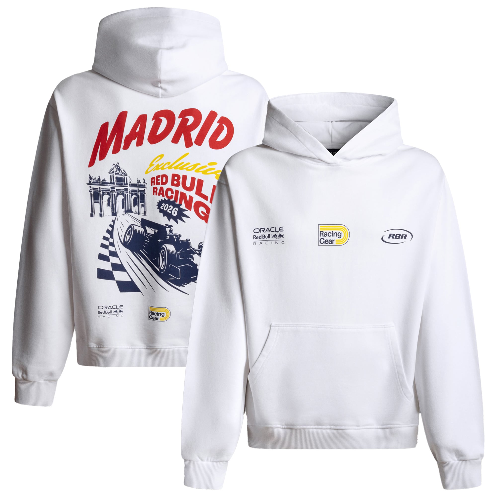 Men's Pepe Jeans White Red Bull Racing Puerta Alcala Hoodie