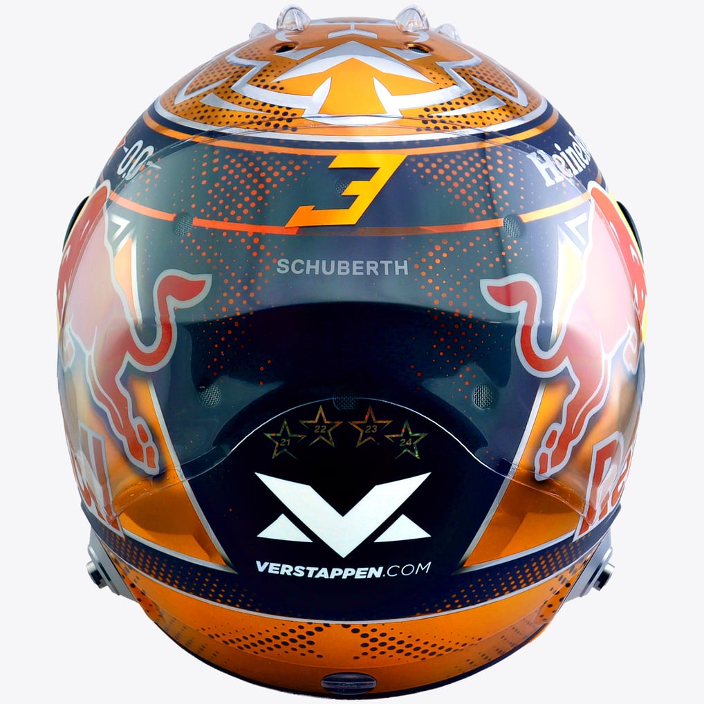 Max Verstappen Red Bull Racing 2026 Orange Lion Helmet - 1:2 Model