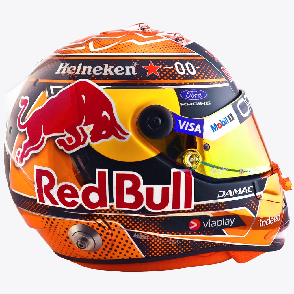 Max Verstappen Red Bull Racing 2026 Orange Lion Helmet - 1:2 Model