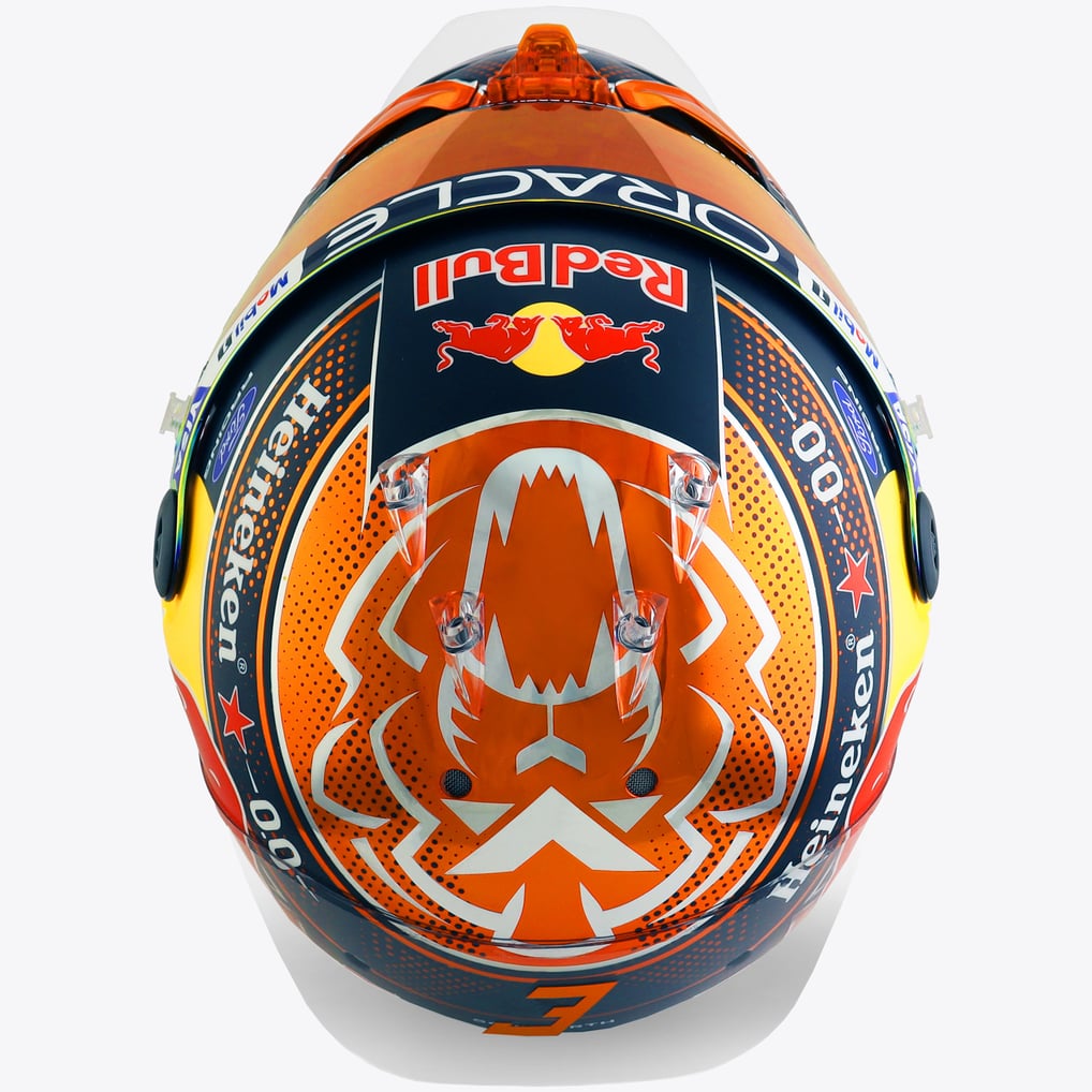 Max Verstappen Red Bull Racing 2026 Orange Lion Helmet - 1:2 Model