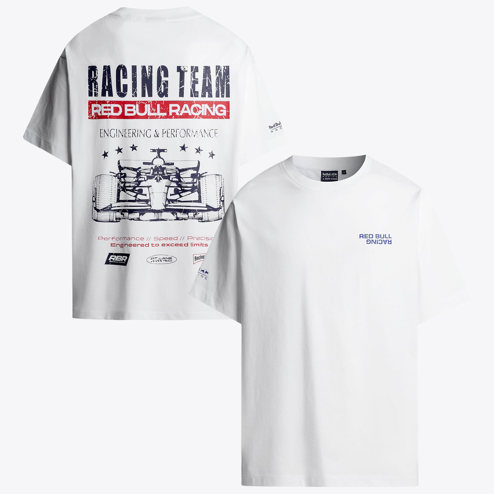 Oracle Xs Oracle Red Bull Racing Pepe Jeans Racing Car T-Shirt - Off White