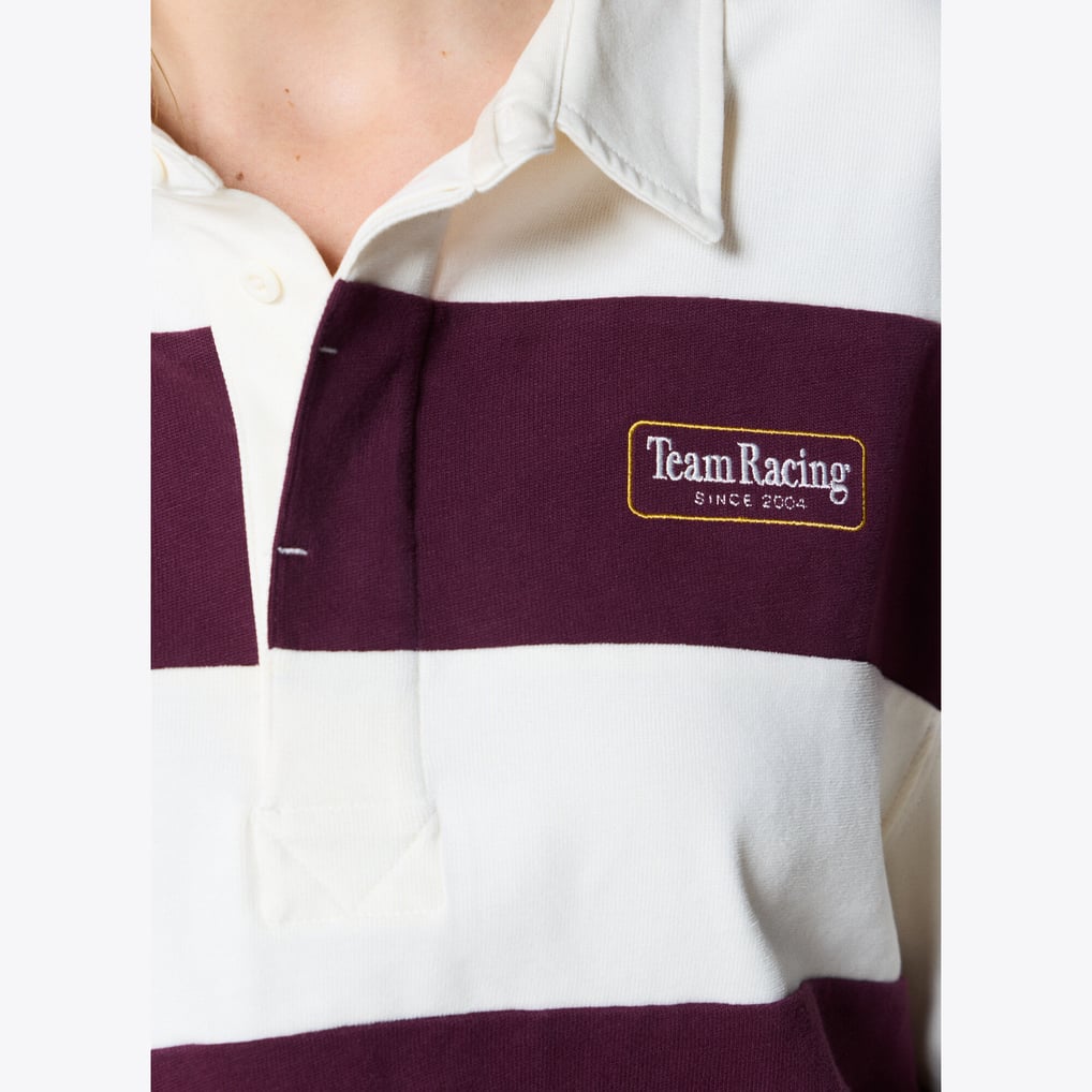 Oracle Red Bull Racing Pepe Jeans Racing Stripe Polo - Burgundy & White ...