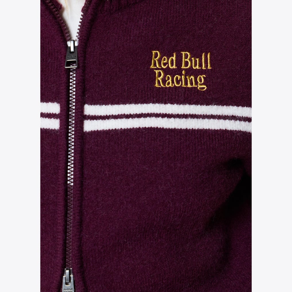 Oracle Xs Oracle Red Bull Racing Pepe Jeans Stripe Zip Knit - Burgundy - Womens