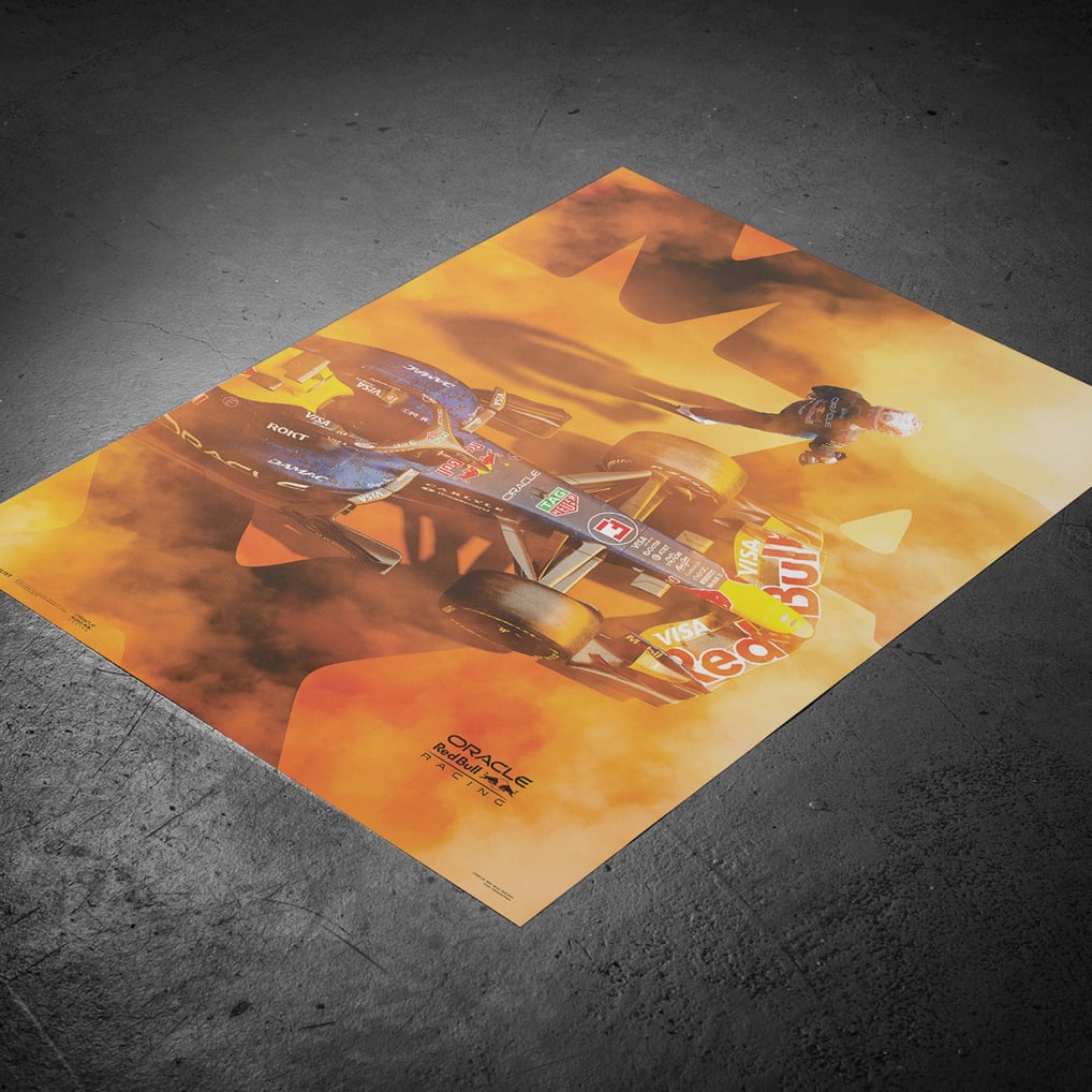Póster oficial Red Bull Racing Max Verstappen 2026