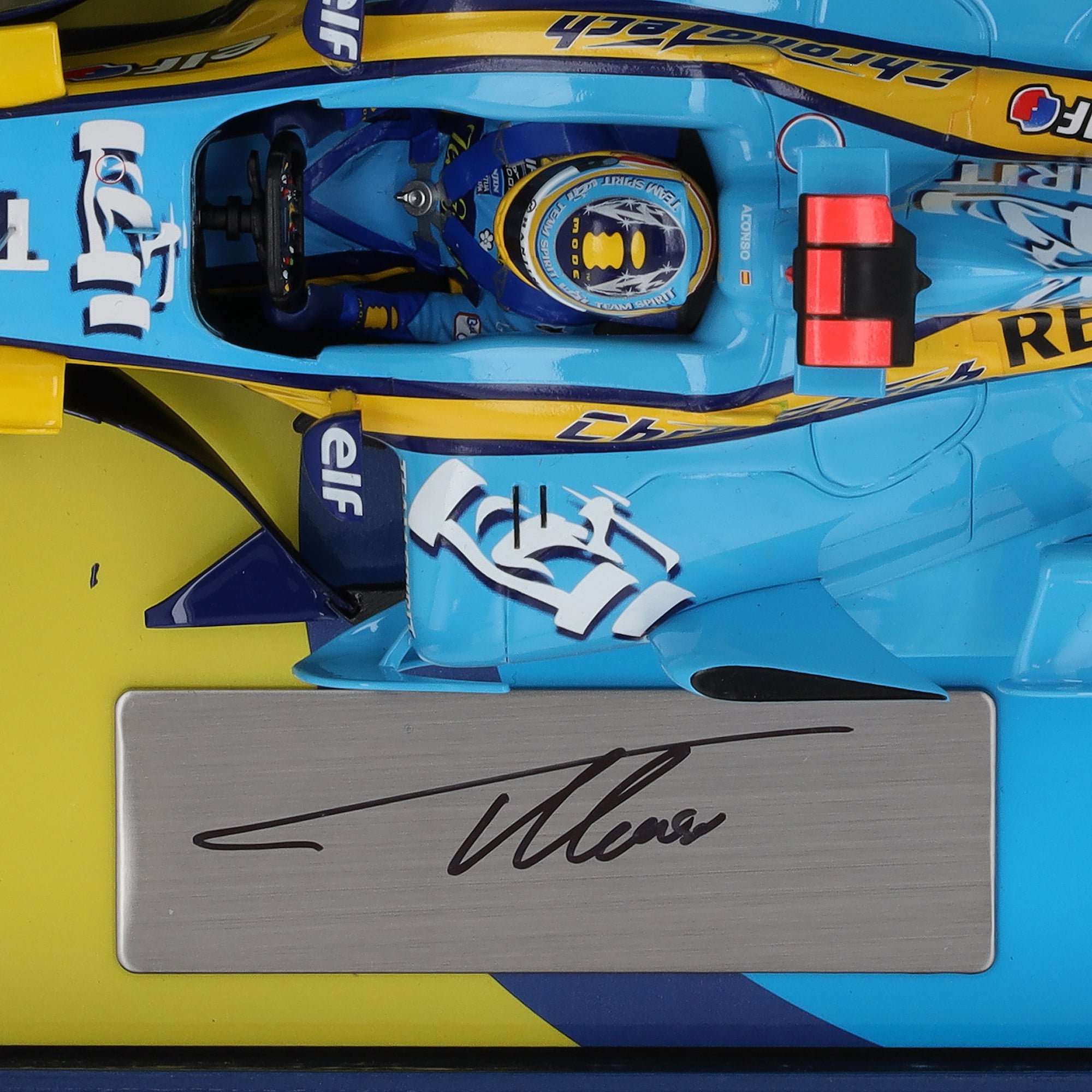 Fernando Alonso Mild Seven Renault F1 Team Autographed 2006 Brazilian GP 1:18 Model Car