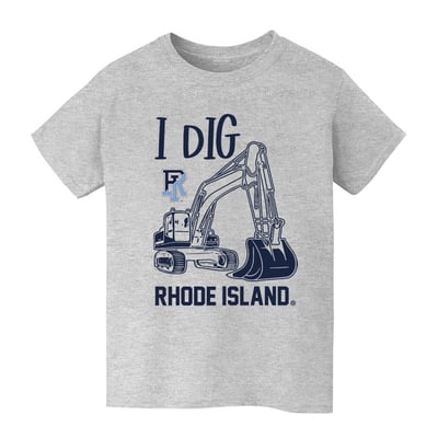 Rhode Island Rams Vive La Fete Youth Excavator T-Shirt - Gray