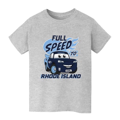  Rhode Island Rams Vive La Fete Youth Full Speed T-Shirt - Gray