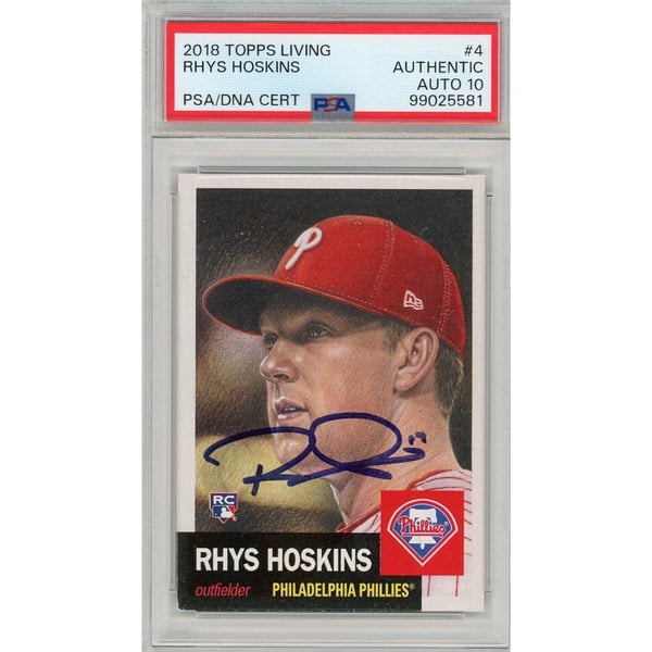 Rhys Hoskins Autographed Trading Cards, Signed Rhys Hoskins 