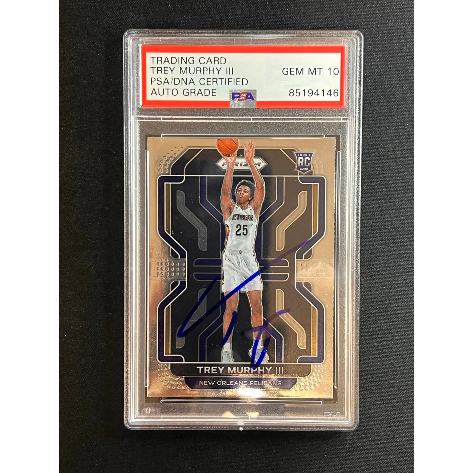 2021-2022 Panini Prizm #288 Trey Murphy III Signed Card Auto PSA 