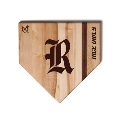 Rice Owls Jardine Baseball BBQ 17'' x 17'' Home Plate Cutting Board