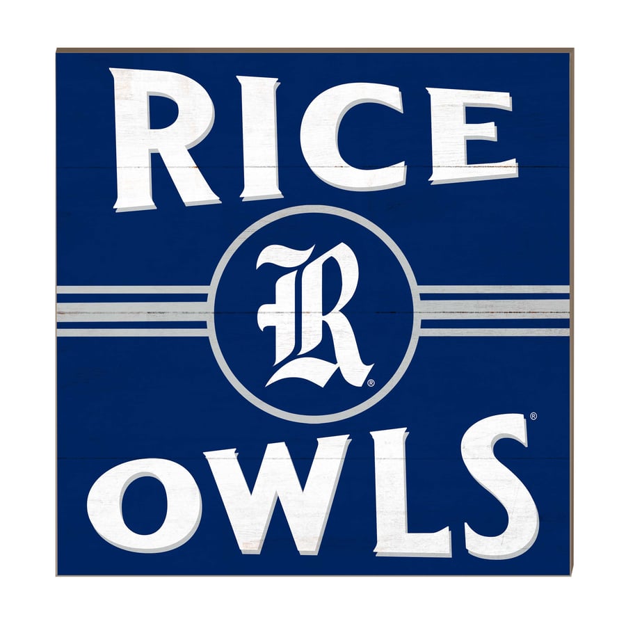Foco Rice Logo Rice Owls 10'' x 10'' Retro Team Sign