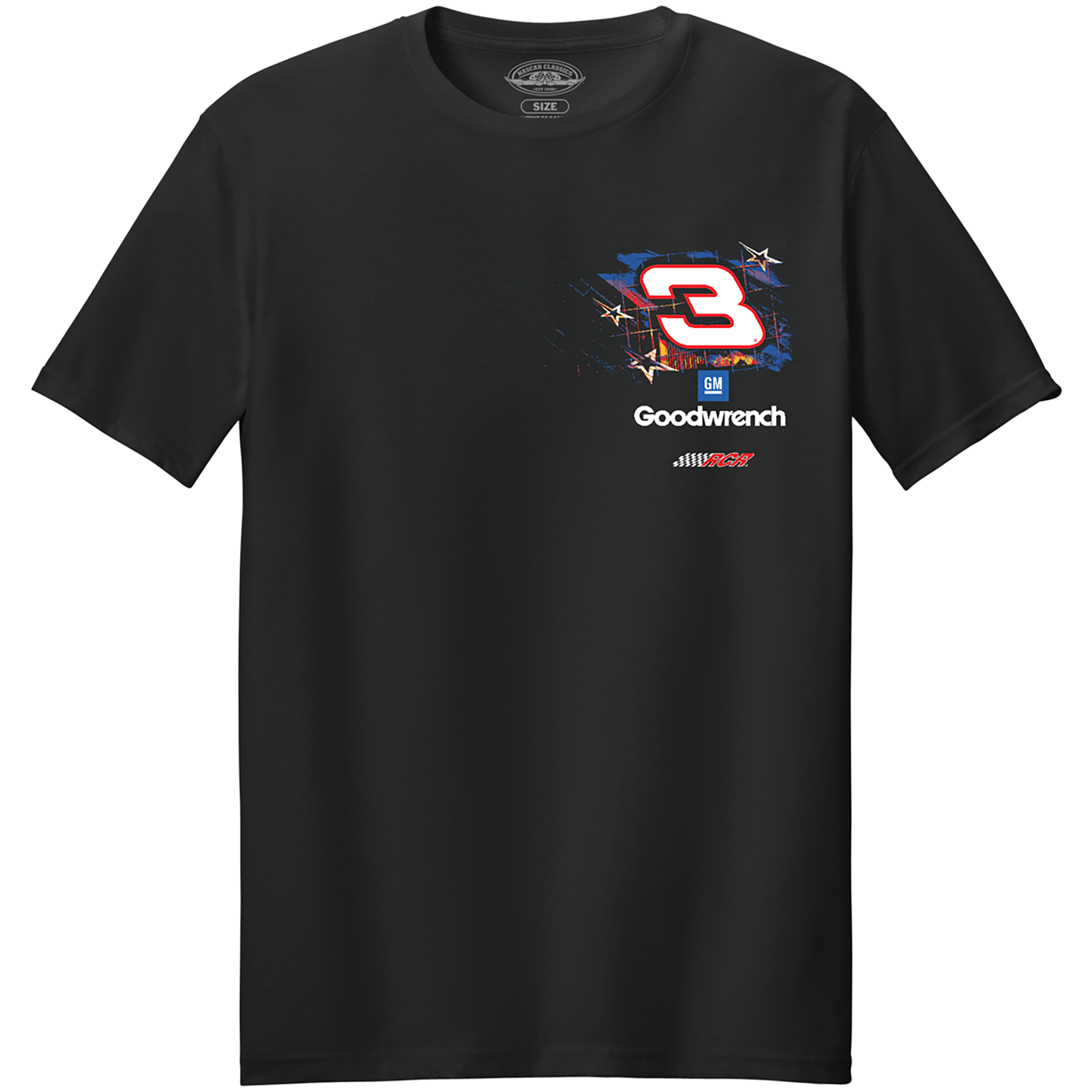 Men's Classic Ink Black Richard Childress Racing Stars Car T-Shirt