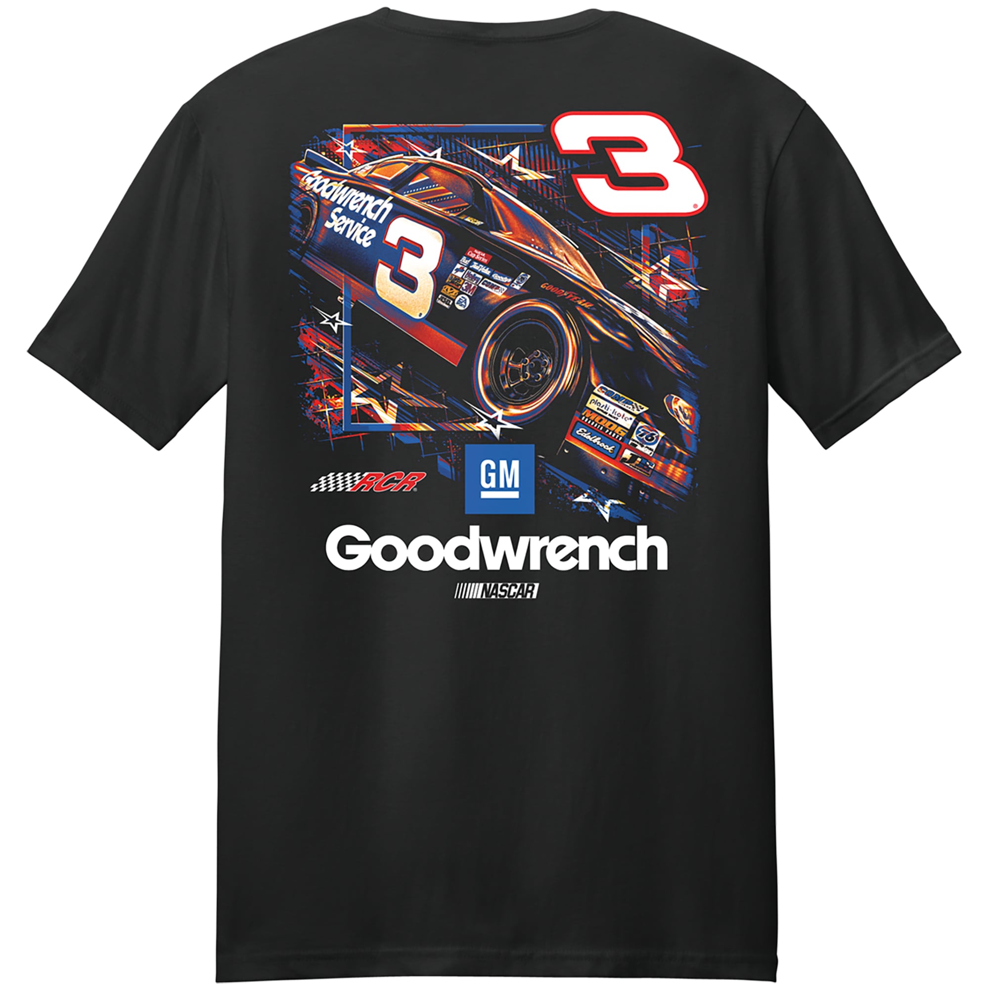Men's Classic Ink Black Richard Childress Racing Stars Car T-Shirt