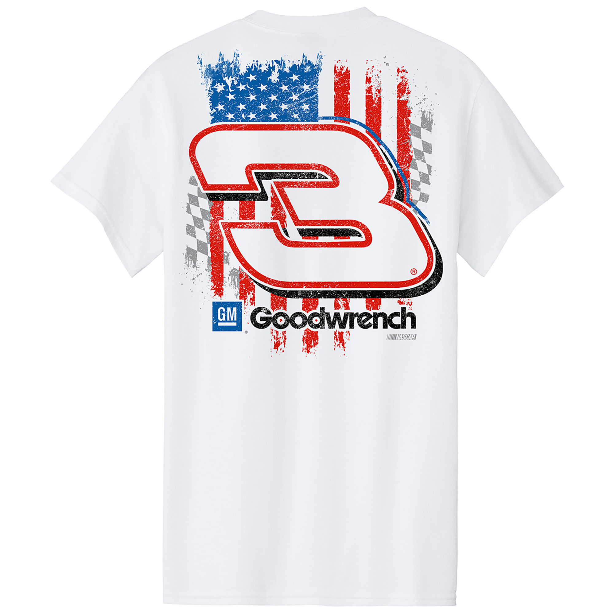 T-shirt homme blanc Richard Childress Racing Team Collection #3 GM Goodwrench Patriotic Car Throwback