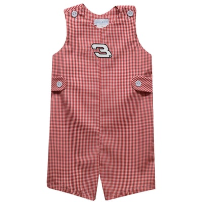 Richard Childress Racing Vive La Fete Toddler Gingham Jon Jon Bodysuit - Red