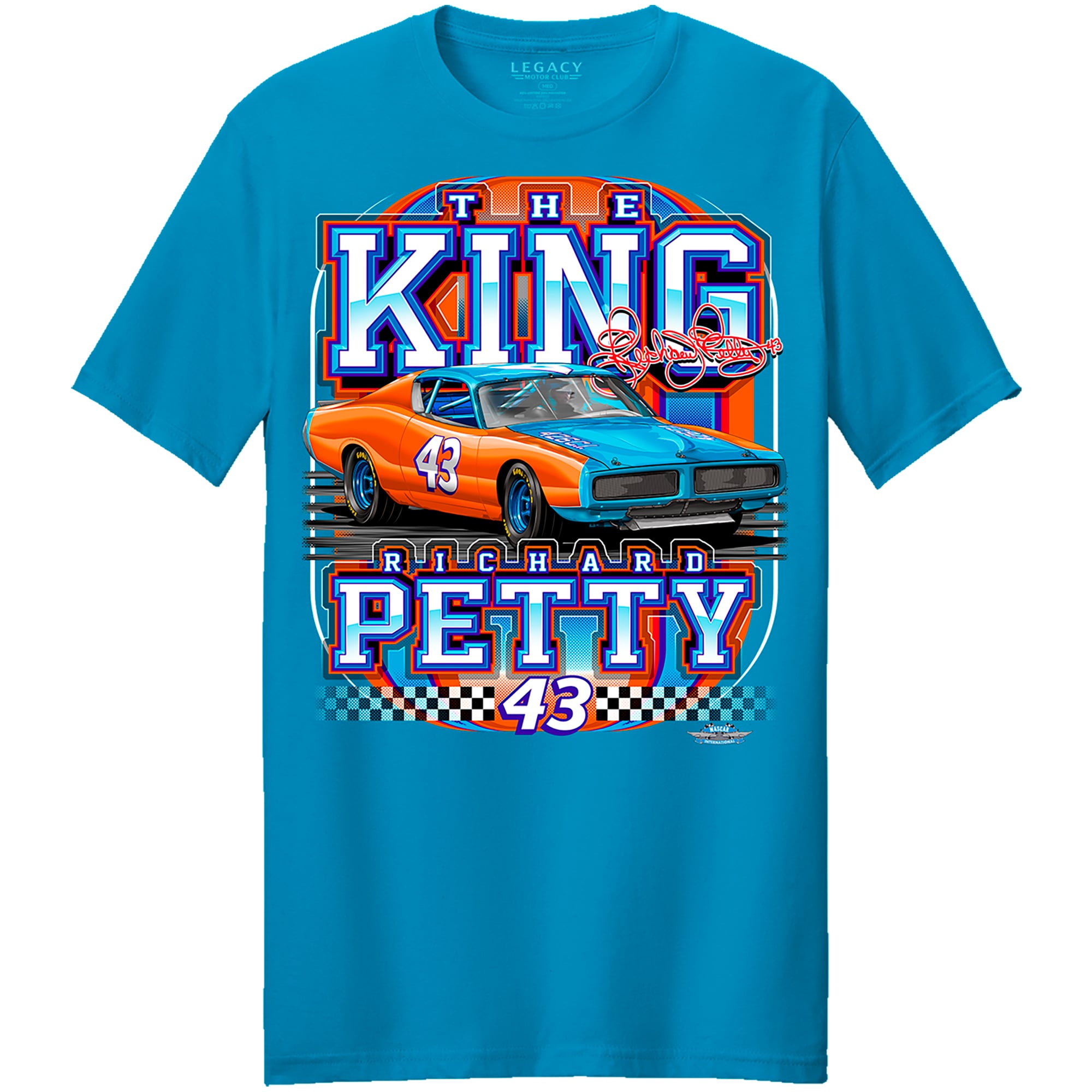 T-shirt classique Richard Petty « The King » bleu encre pour homme