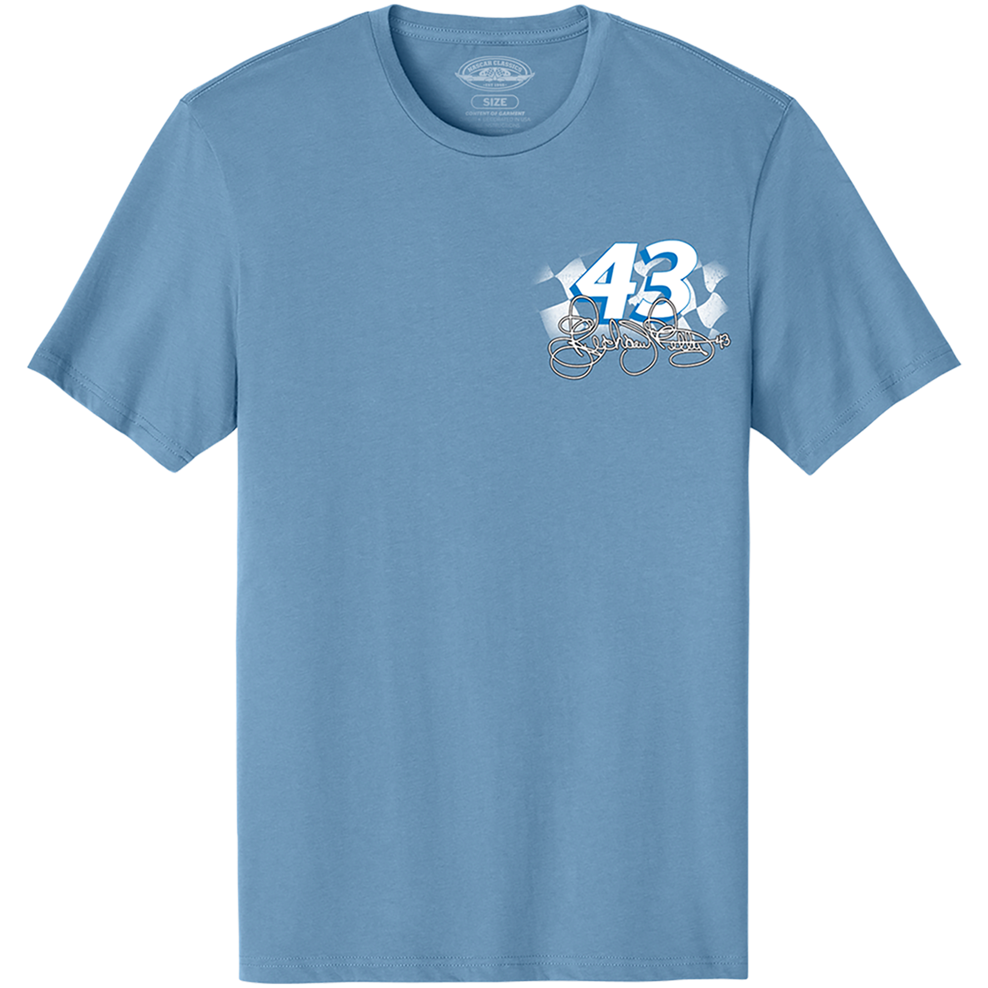 T-shirt homme classique bleu clair Richard Petty « The King »