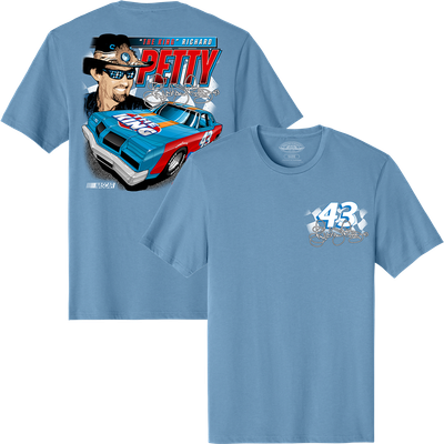 Richard Petty Classic Ink The King T-Shirt - Light Blue