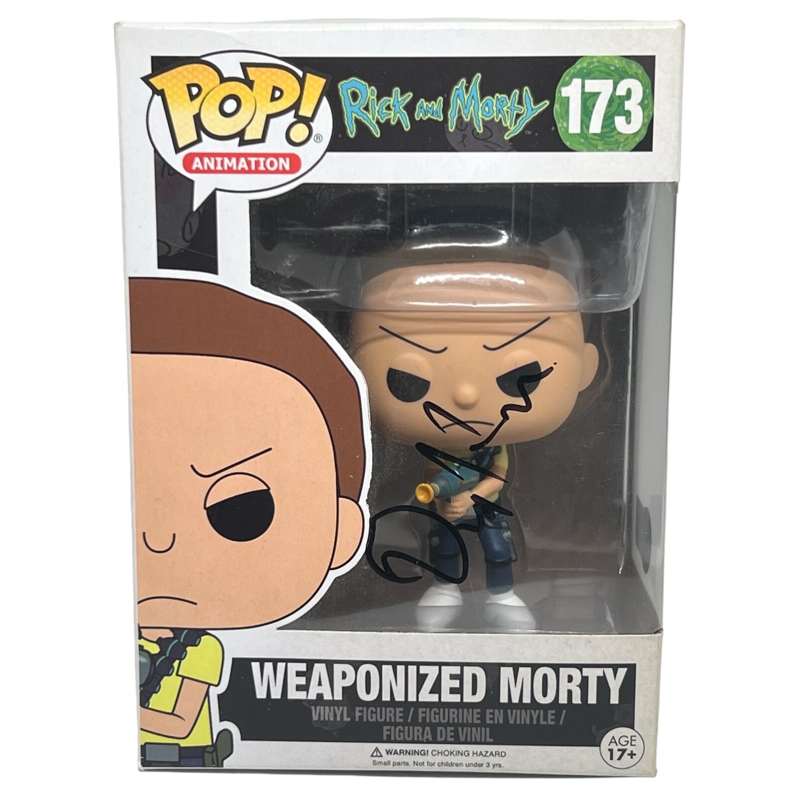 Dan Harmon Signed Rick and Morty Funko Pop Weaponized Morty 173 