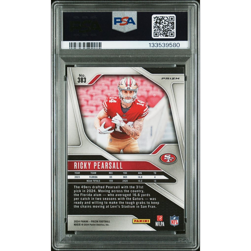 Ricky Pearsall 2024 Panini Prizm Silver Signed Football Rookie Card ...