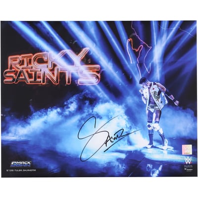 Ricky Saints WWE Autographed Fanatics Authentic 16" x 20" SmackDown Debut Photograph