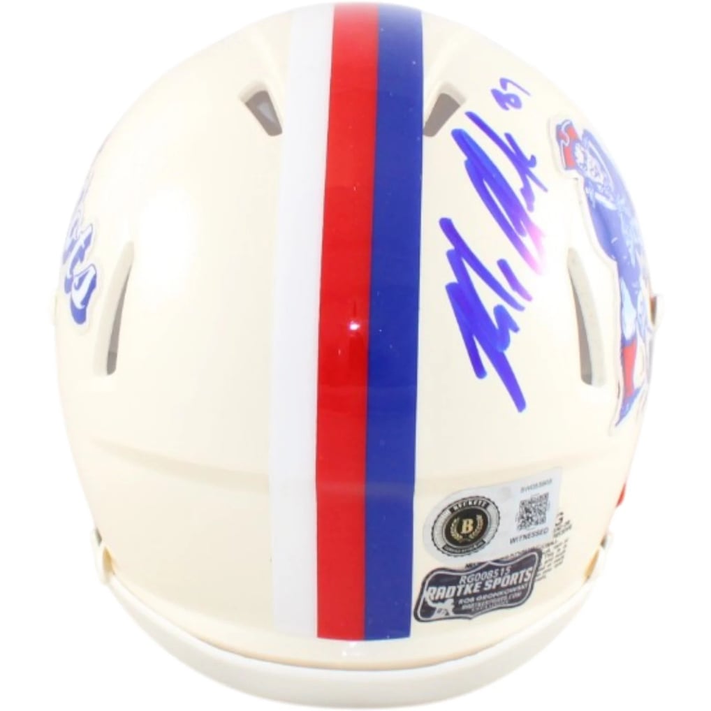 Rob Gronkowski Signed New England Patriots Mini Helmet Retro Beckett W ...