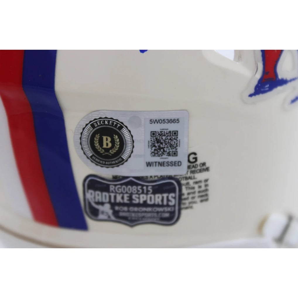 Rob Gronkowski Signed New England Patriots Mini Helmet Retro Beckett W ...