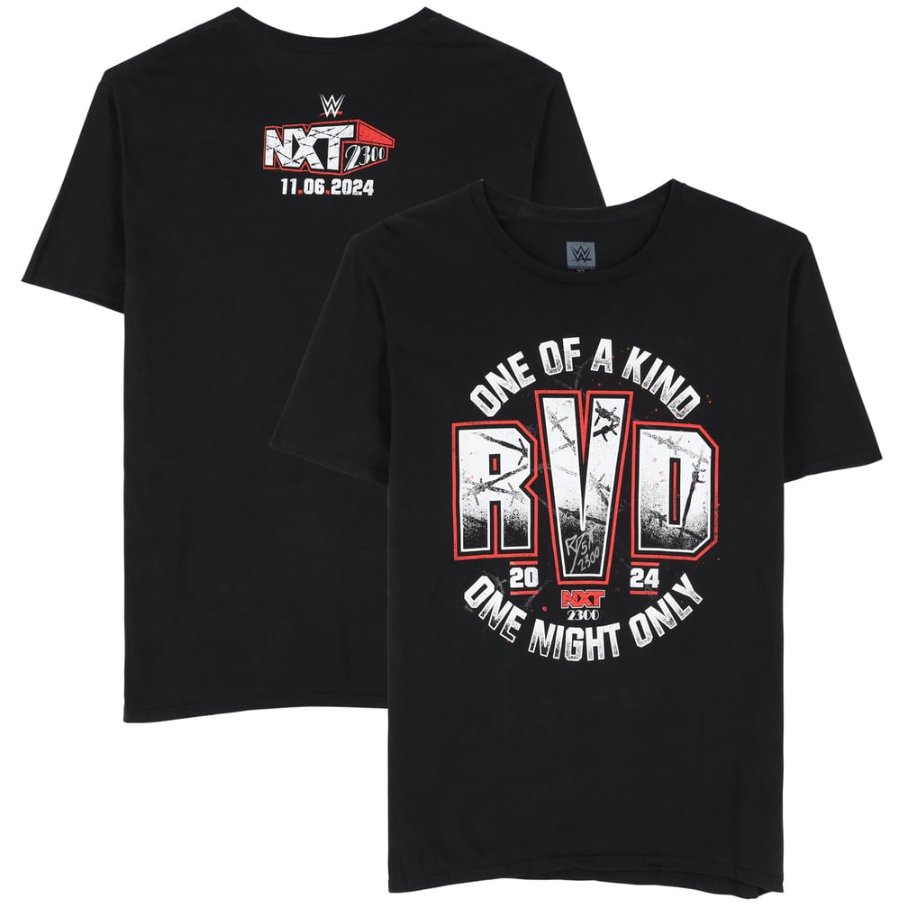 Authentic Event-Worn: Rob Van Dam Autographed RVD NXT 2300 T-Shirt 