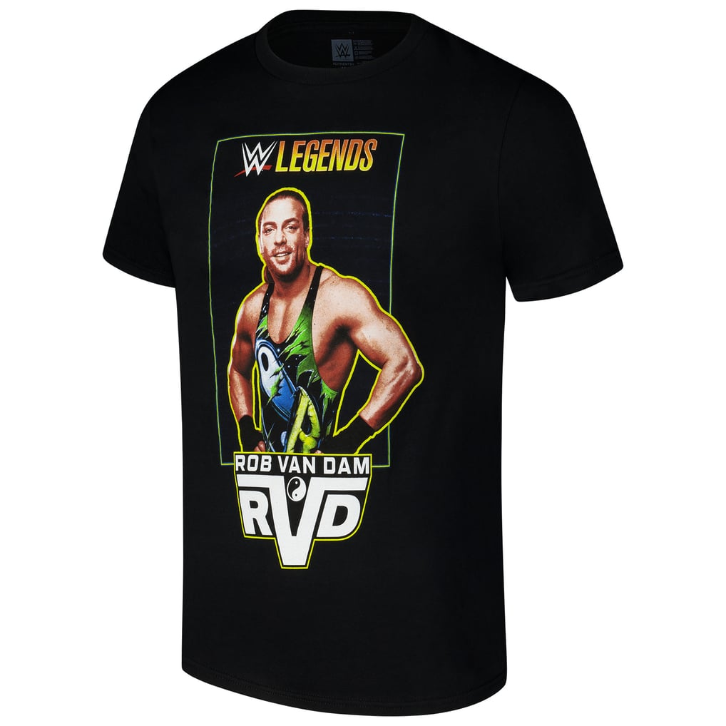 T-Shirt WWE Rare CATCH RVD - Noir - Homme - Taille S,M,L,XL - Neuf Avec Étiquettes