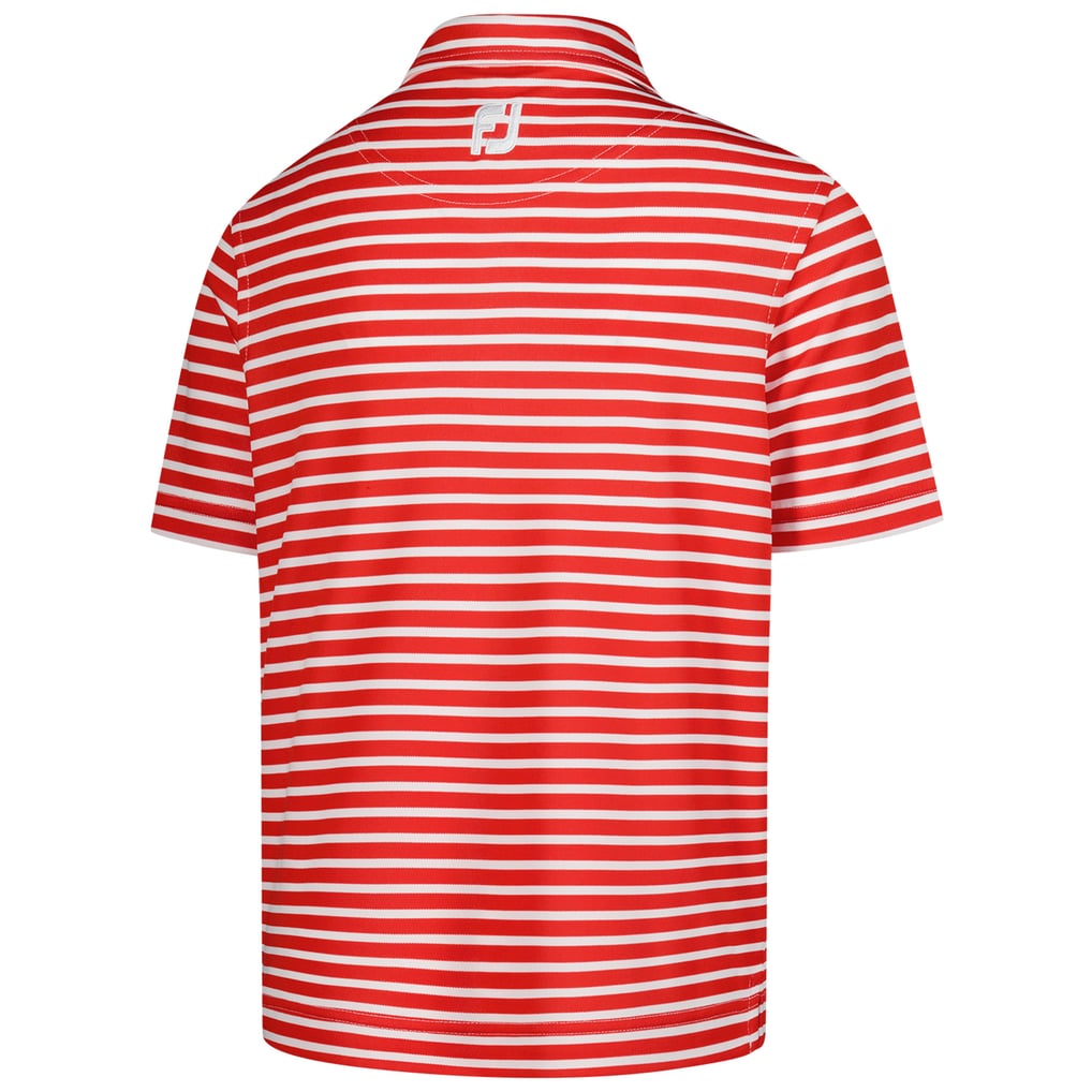 Polo Rocket Classic FootJoy Youth Stripe Pique ProDry - Rouge