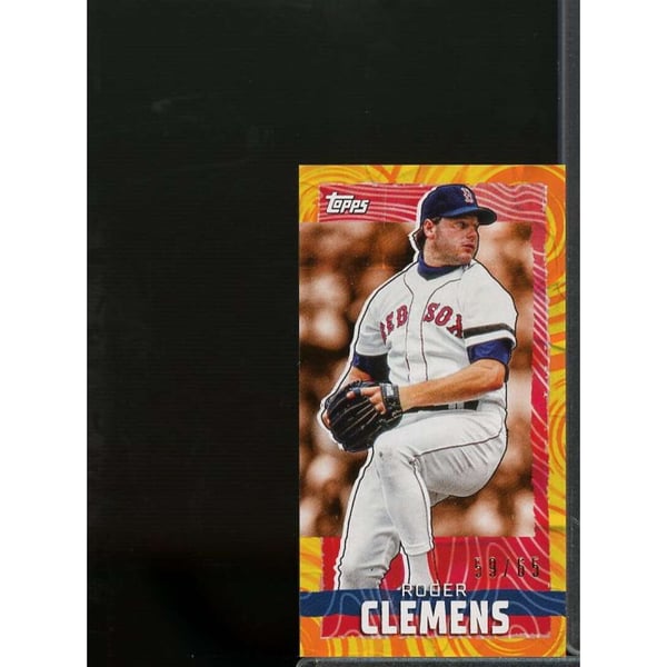 Roger Clemens Card 2023 Topps Rip Mini Orange Yellow Ripple #MRIPRC