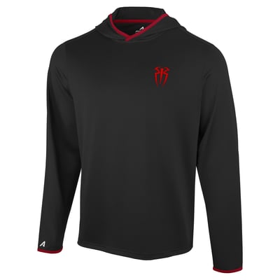 T-shirt à capuche à manches longues Roman Reigns Antigua Brink - Noir/Rouge