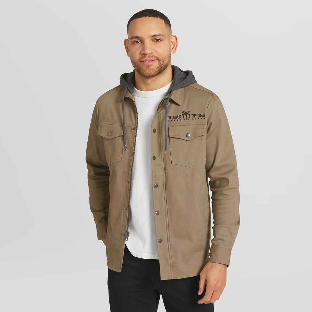 Men's Darius Rucker Collection by Fanatics Tan Roman Reigns Full-Snap ...