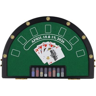Roman Reigns Autographed WrestleMania 42 Poker Table Mini Title - Limited Edition #1/25