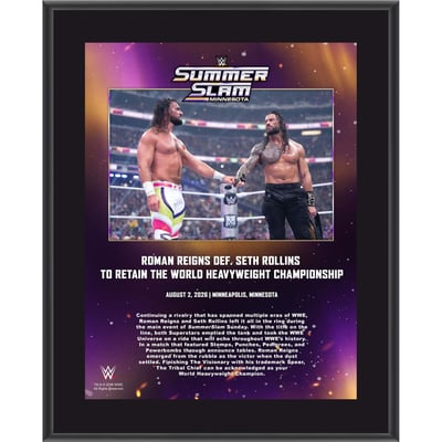 Roman Reigns WWE Fanatics Authentic 10.5" x 13" SummerSlam 2026 Night 2 Sublimated Plaque 