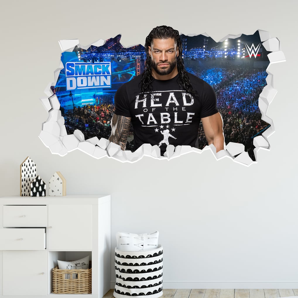 WWE Roman Reigns Broken Wall Sticker - 120cm x 65cm height WWE Roman Reigns Broken Wall Sticker - 120cm x 65cm height