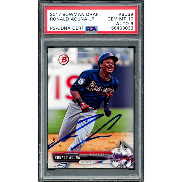 Autographed Ronald Acuña Jr. Rookie Cards Trading Cards 