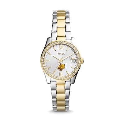 Rowan Profs Fossil Women's Scarlette Mini Two-Tone Stainless Steel Watch - Silver