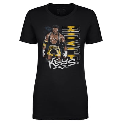 Royce Keys 500 Level Women's Vertical Name T-Shirt - Black