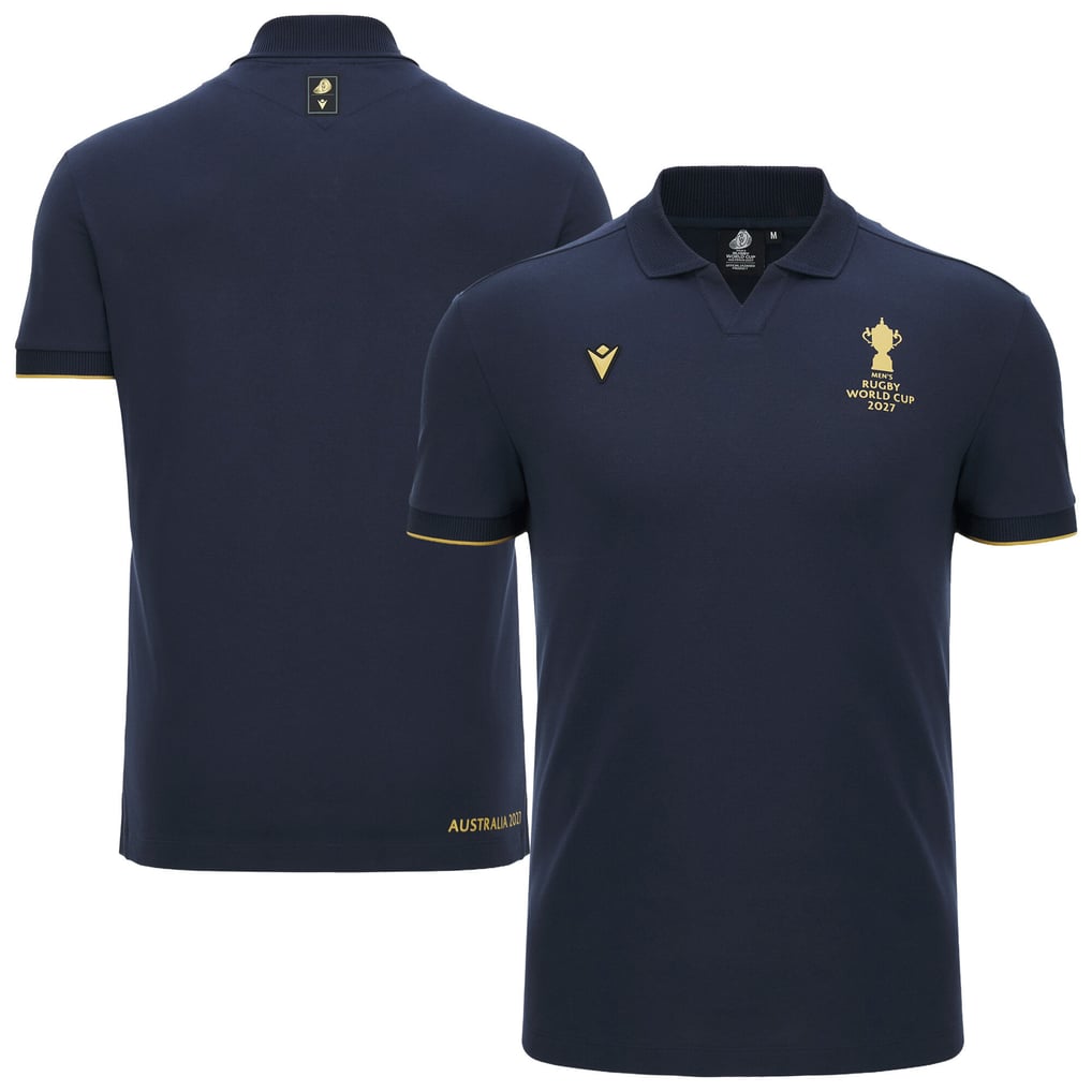 Rugby World Cup 2027 Macron Webb Ellis Polo - Navy