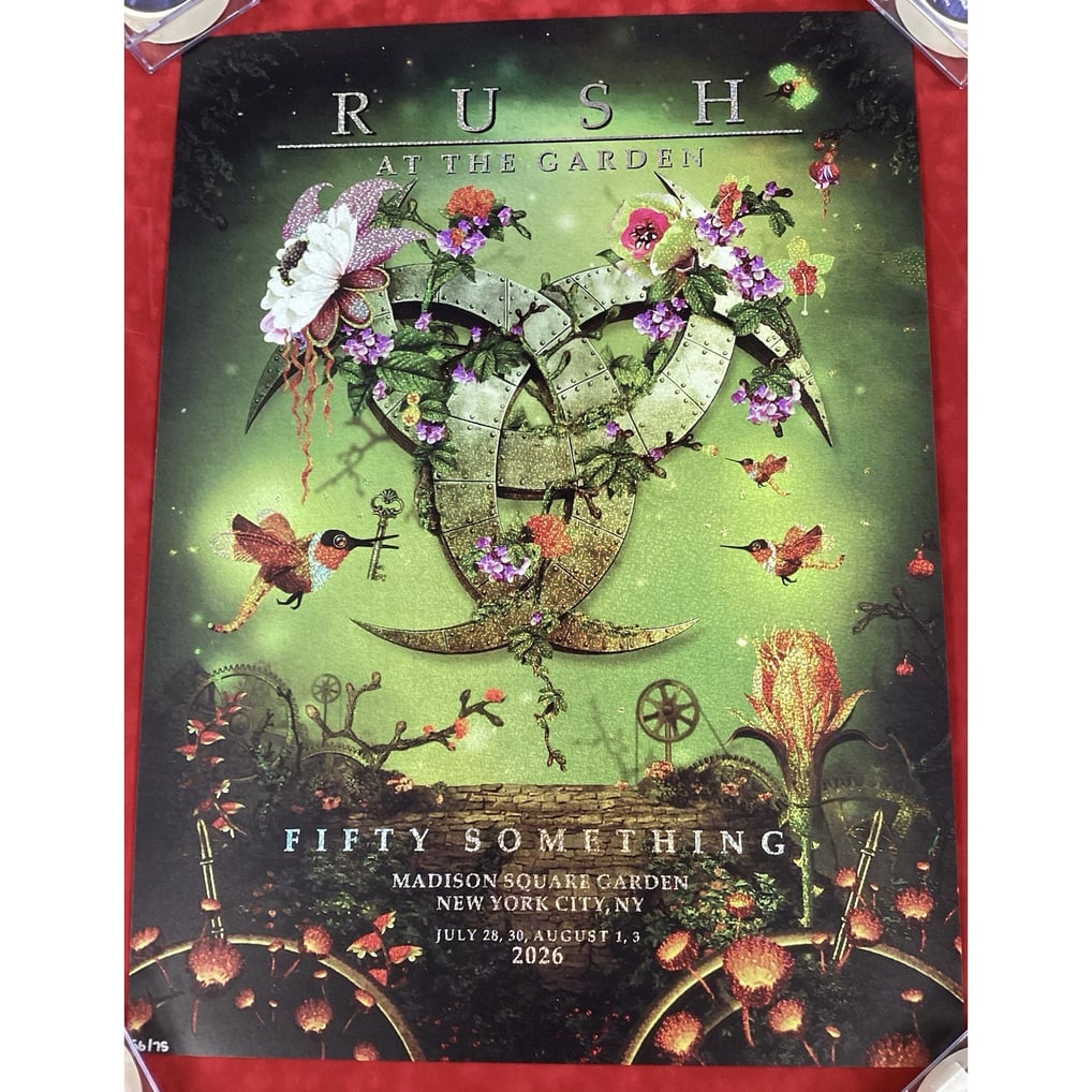 Rush Poster Foil MSG 2026 Madison Square Garden New York 57/75 Fifty ...