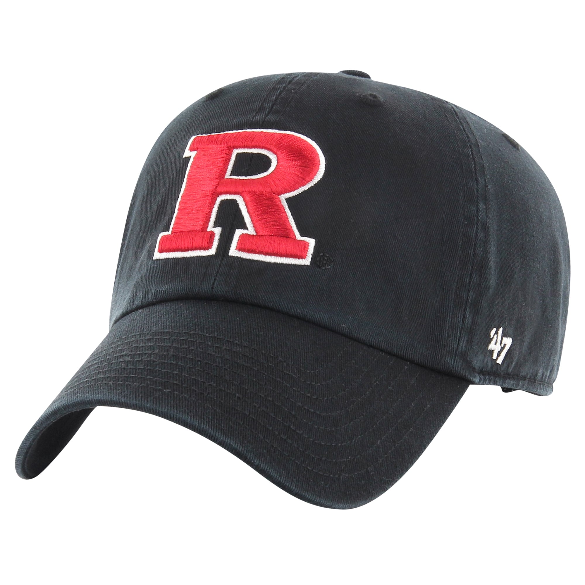 Men's '47 Black Rutgers Scarlet Knights Clean Up Adjustable Hat