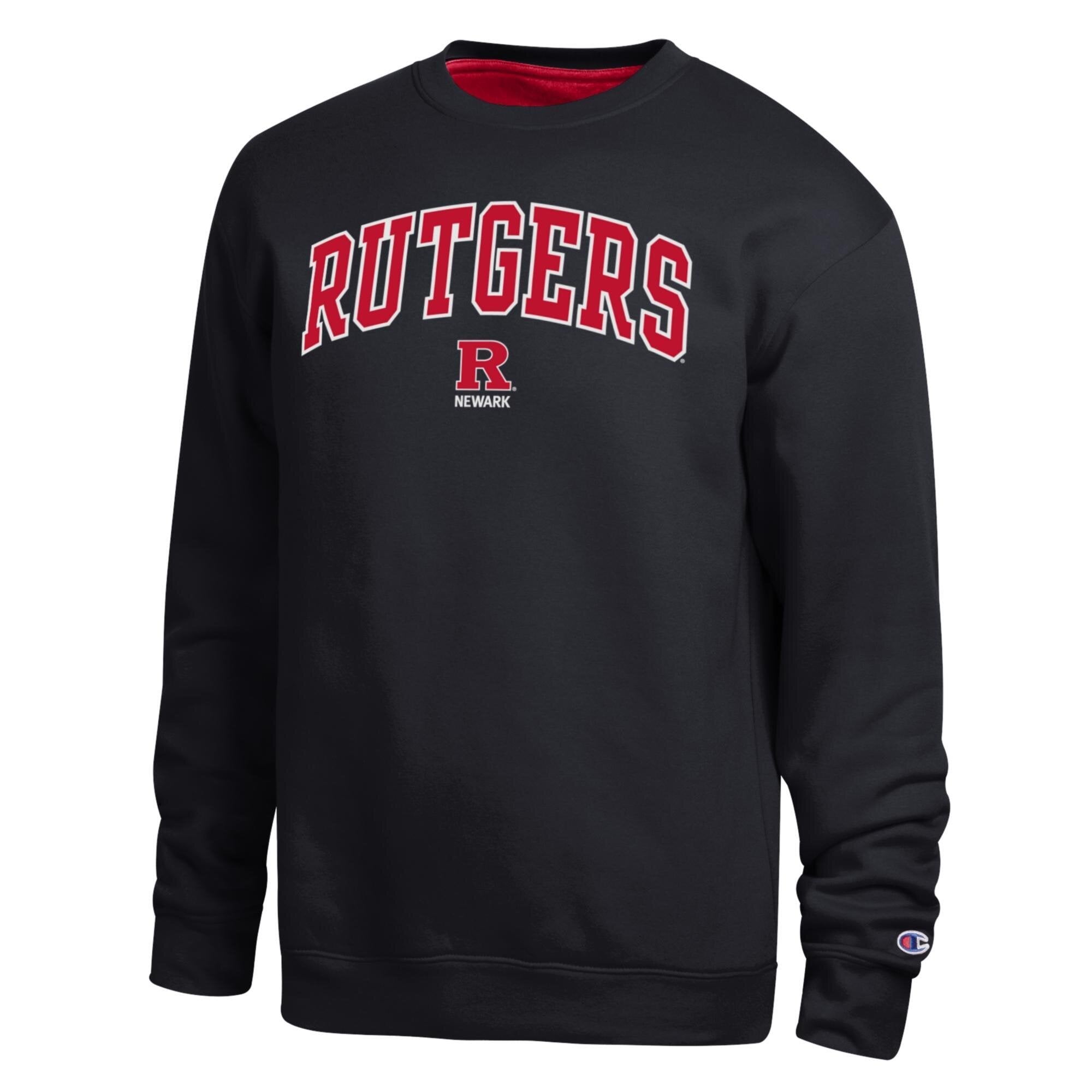 Men's Champion  Black Rutgers Scarlet Knights Arch Sweatshirt
