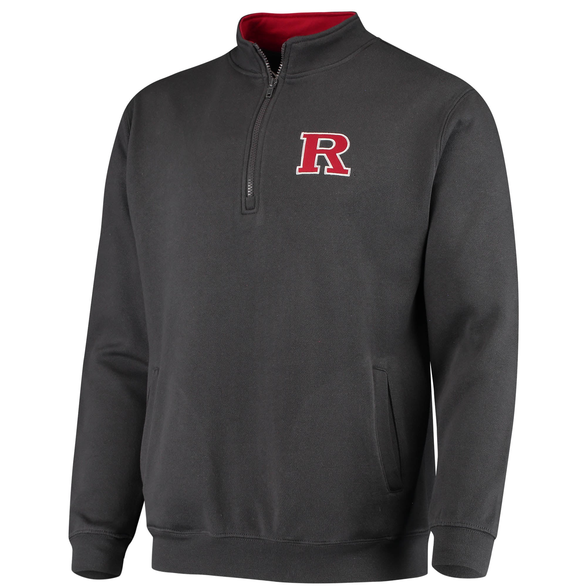 Veste Colosseum Charcoal Rutgers Scarlet Knights Tortugas Logo Quarter-Zip pour homme