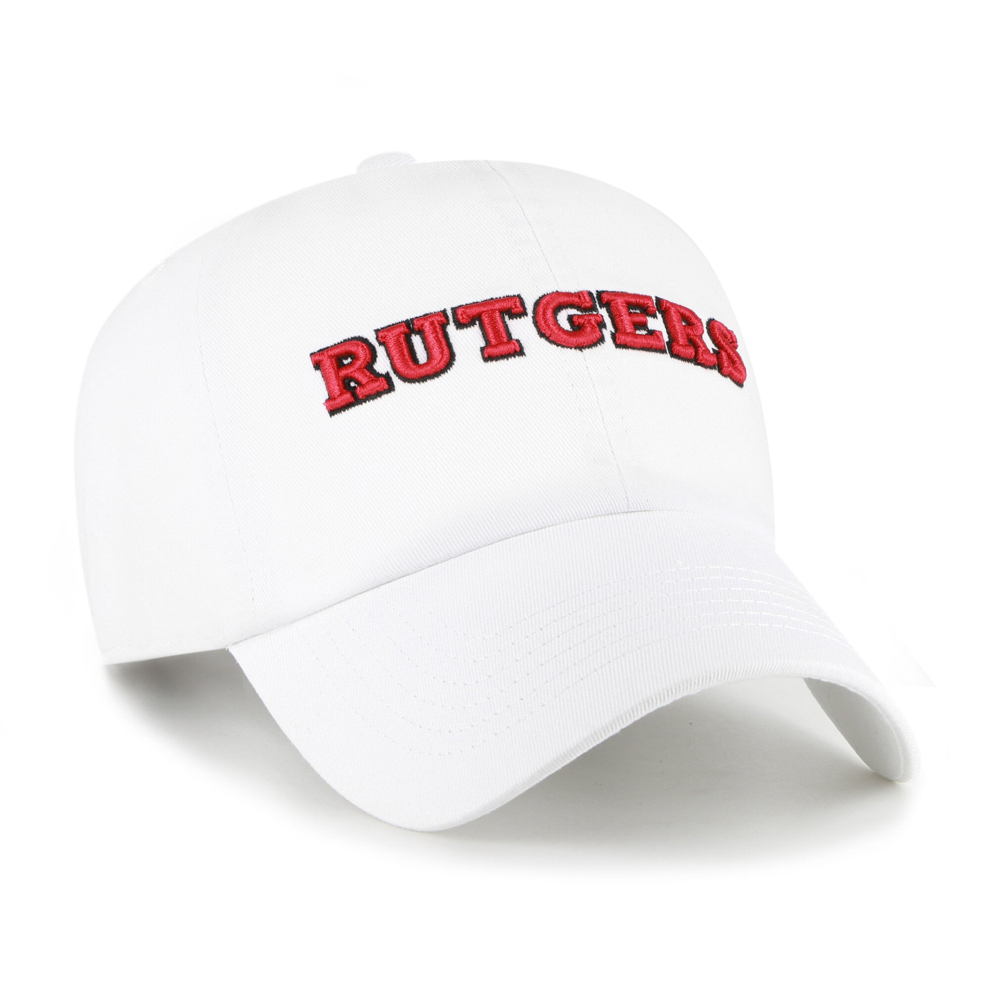 Unisex '47 Rutgers Scarlet Knights White Clean Up Adjustable Hat