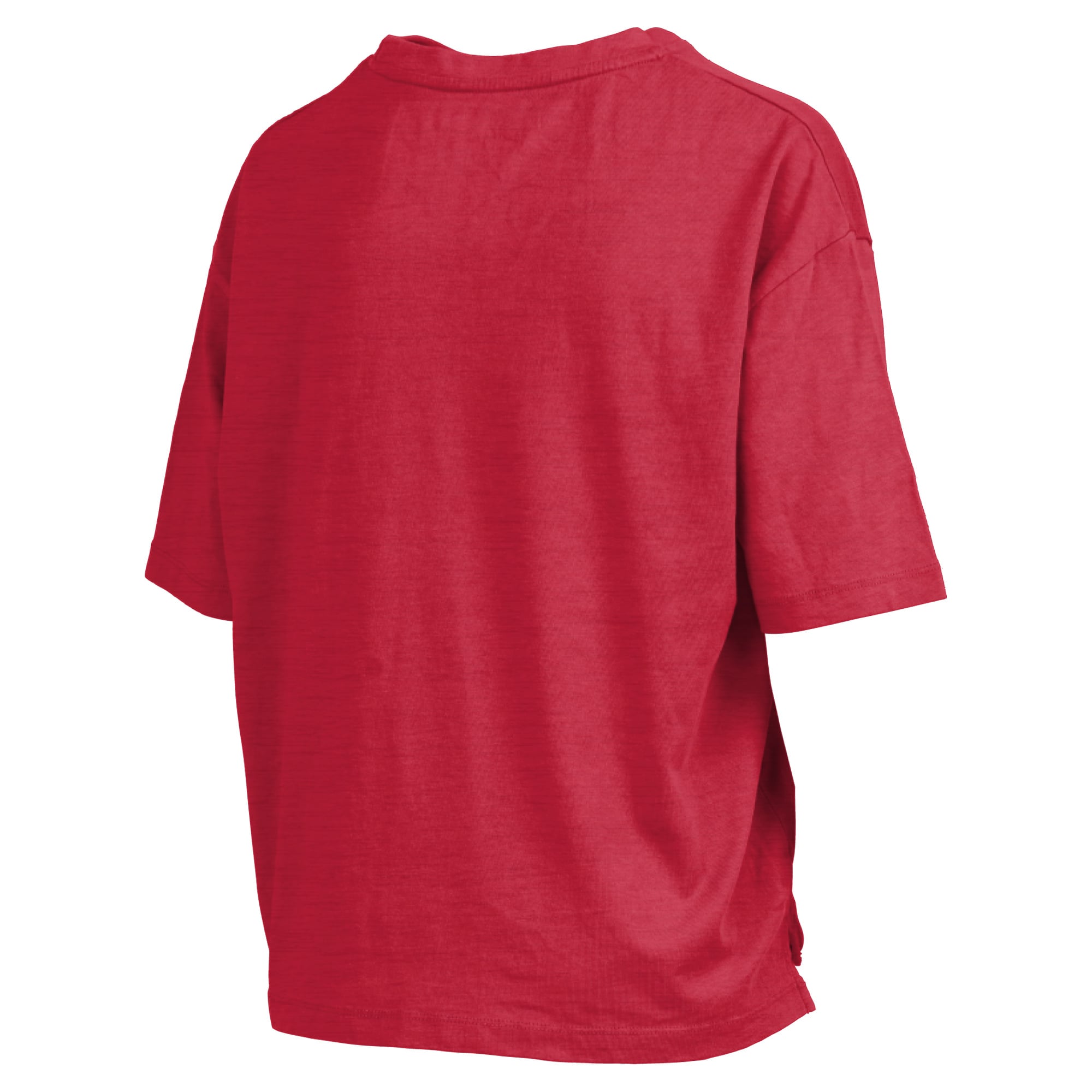 Women's Pressbox Red Rutgers Scarlet Knights Oversized Nelson Arch Over Logo Slub T-Shirt