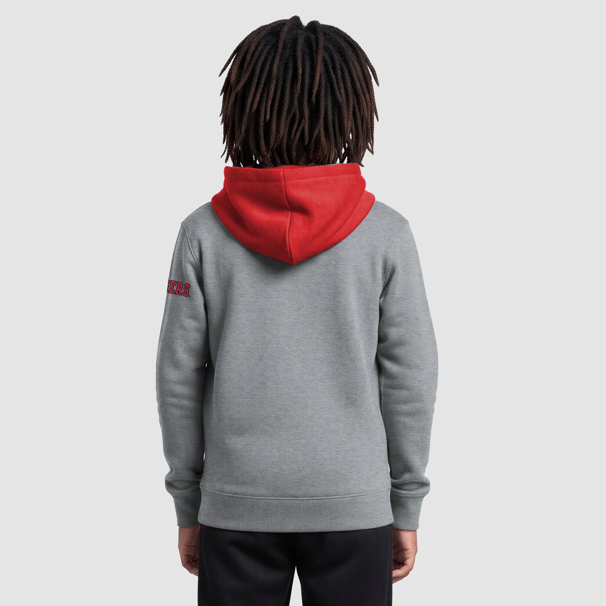 Sweat à capuche en polaire gris chiné Youth Champion Rutgers Scarlet Knights